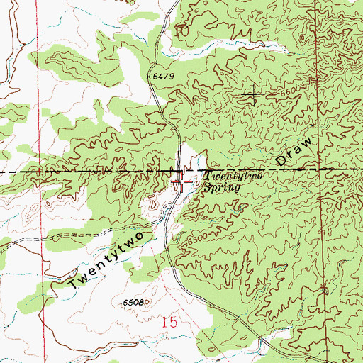 Topographic Map of Twentytwo Spring, NM