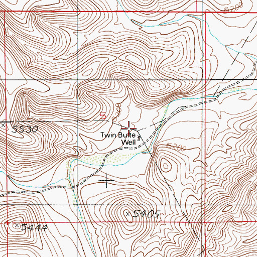 Topographic Map of Twin Butte Well, NM