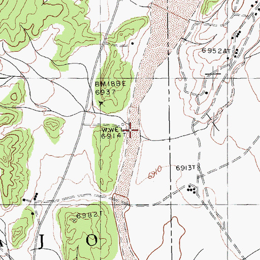 Topographic Map of Twin Buttes Wash, NM