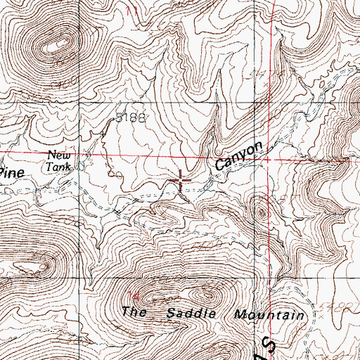 Topographic Map of Twin Hills Tank, NM