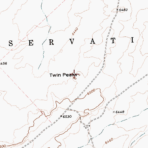 Topographic Map of Twin Peaks, NM