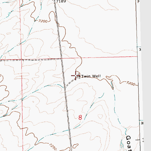 Topographic Map of Twin Well, NM