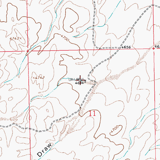 Topographic Map of Uhl Well, NM