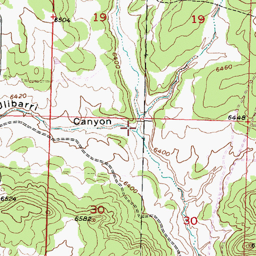 Topographic Map of Ulibarri Canyon, NM