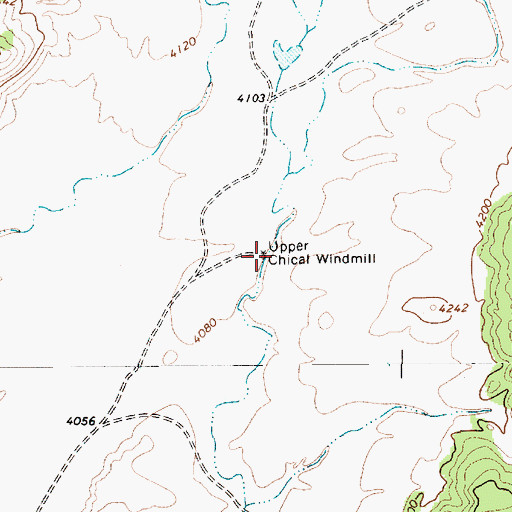 Topographic Map of Upper Chical Windmill, NM