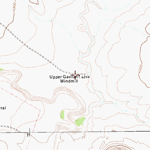 Topographic Map of Upper Gavilan Windmill, NM
