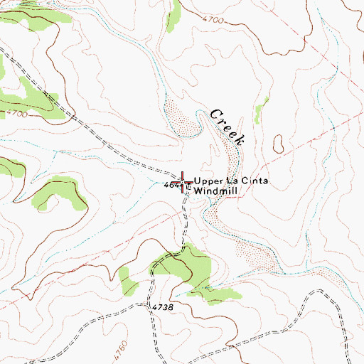 Topographic Map of Upper La Cinta Windmill, NM
