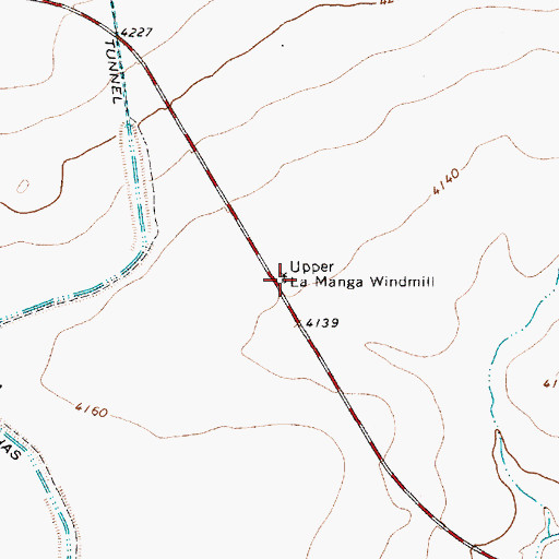 Topographic Map of Upper La Manga Windmill, NM