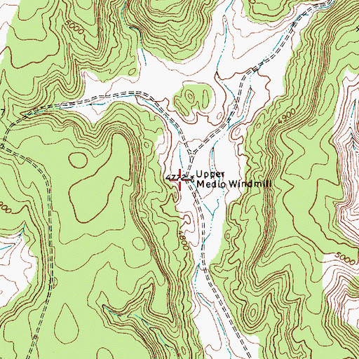 Topographic Map of Upper Medio Windmill, NM