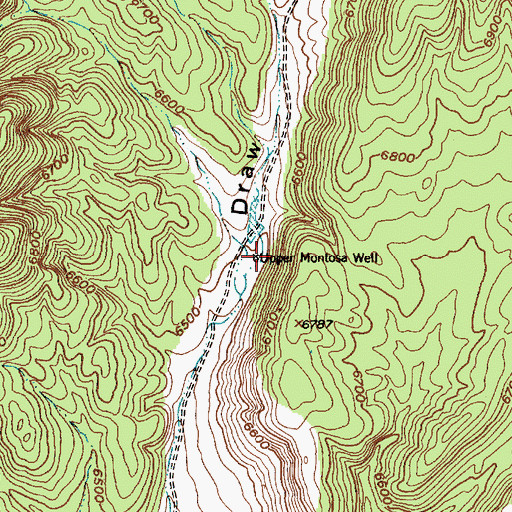 Topographic Map of Upper Montosa Well, NM
