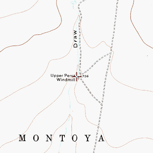 Topographic Map of Upper Perra Windmill, NM