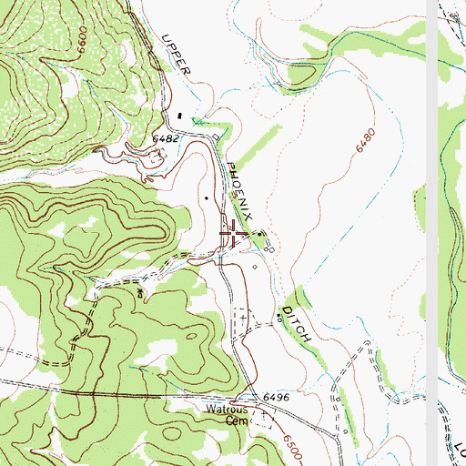 Topographic Map of Upper Phoenix Ditch, NM