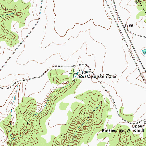 Topographic Map of Upper Rattlesnake Tank, NM