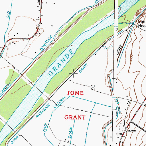 Topographic Map of Upper San Juan Riverside Drain, NM
