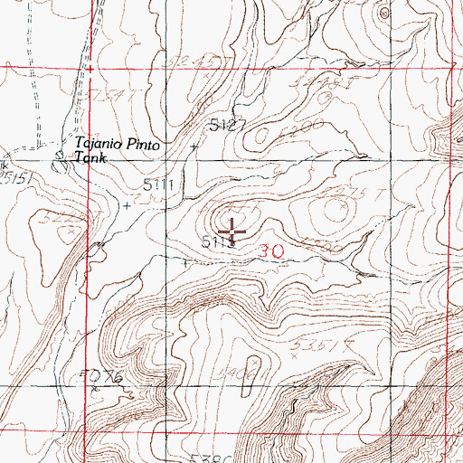 Topographic Map of Upper Swope Tank, NM
