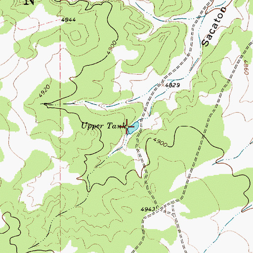 Topographic Map of Upper Tank, NM