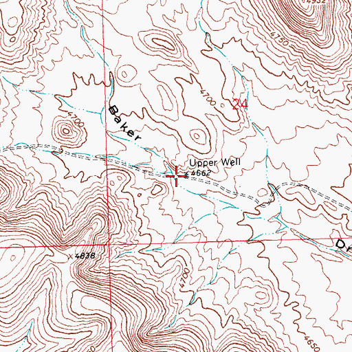 Topographic Map of Upper Well, NM
