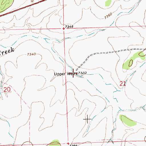 Topographic Map of Upper Well, NM