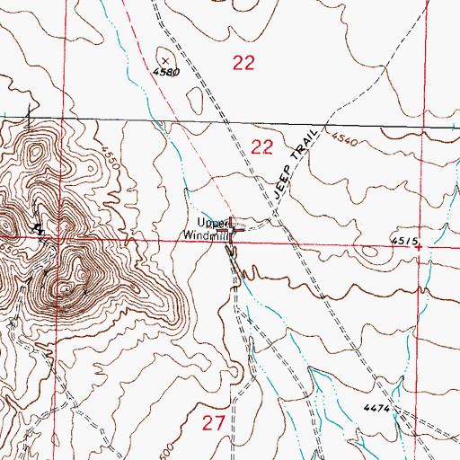 Topographic Map of Upper Windmill, NM