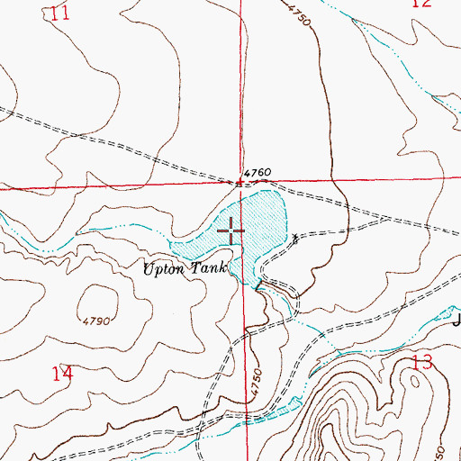 Topographic Map of Upton Tank, NM