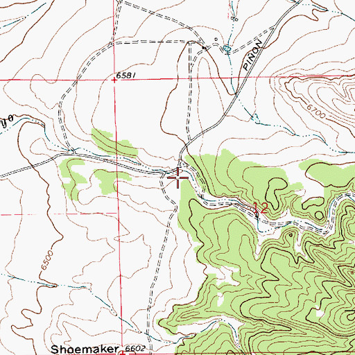 Topographic Map of Van Bruggen Canyon, NM