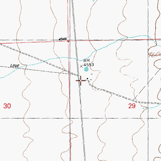 Topographic Map of Van Meter Ranch, NM