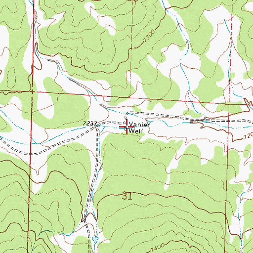 Topographic Map of Vanier Well, NM