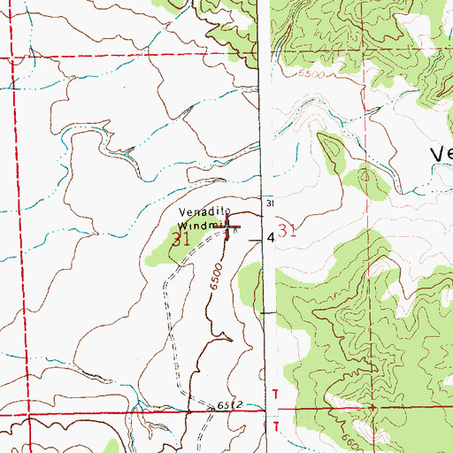 Topographic Map of Venadito Windmill, NM