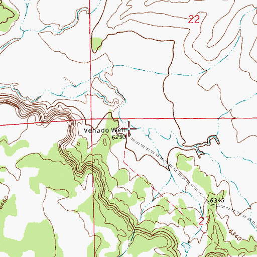 Topographic Map of Venado Well, NM