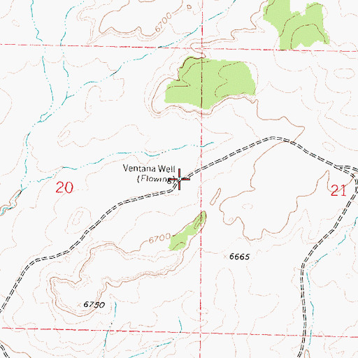Topographic Map of Ventana Well, NM