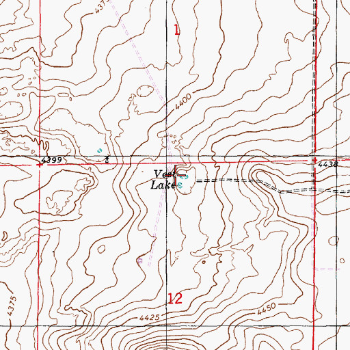 Topographic Map of Vest Lake, NM