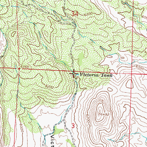 Topographic Map of Victoria Tank, NM