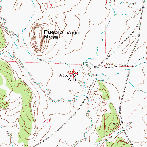 Topographic Map of Victorino Well, NM