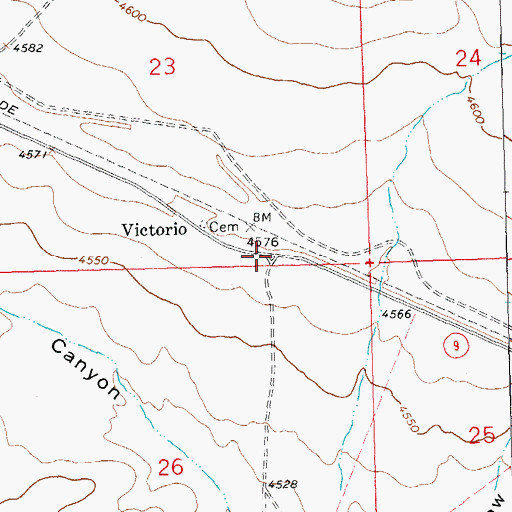 Topographic Map of Victorio Cemetery, NM