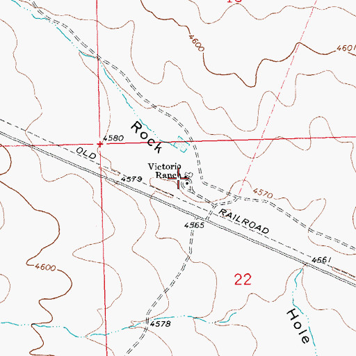 Topographic Map of Victorio Ranch, NM