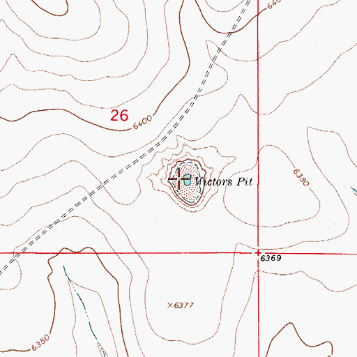Topographic Map of Victors Pit, NM