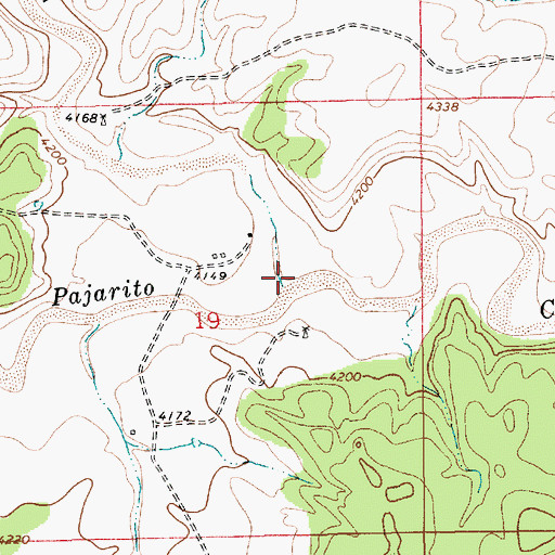 Topographic Map of Vigil Canyon, NM