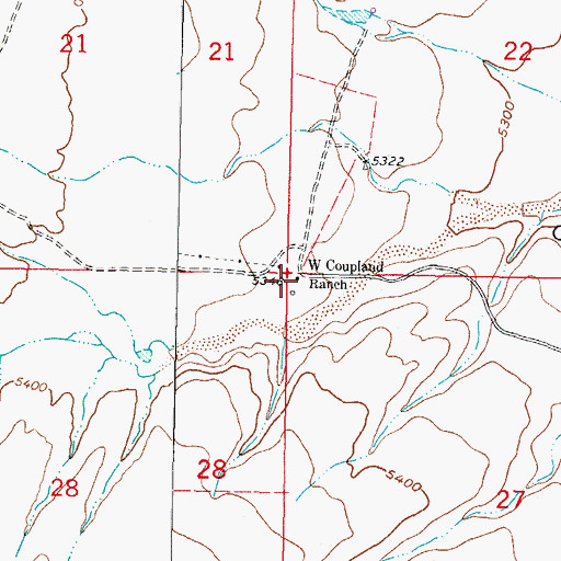 Topographic Map of W Coupland Ranch, NM