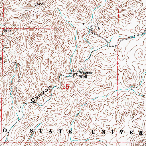 Topographic Map of Wagner Well, NM
