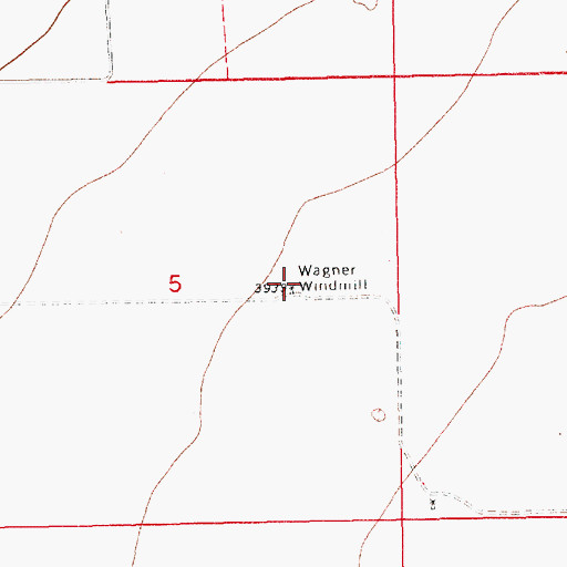 Topographic Map of Wagner Windmill, NM