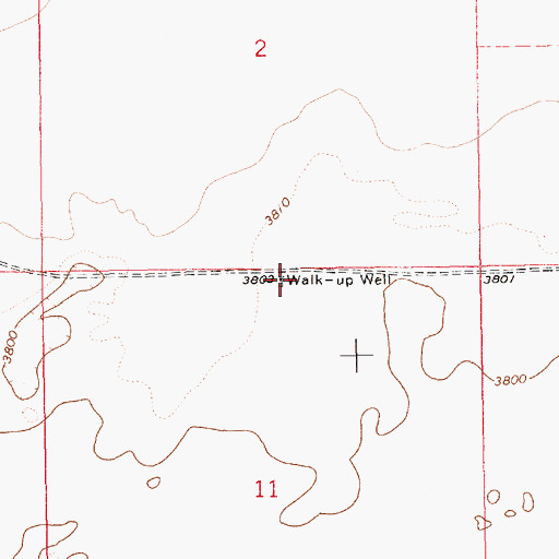 Topographic Map of Walk-up-well, NM