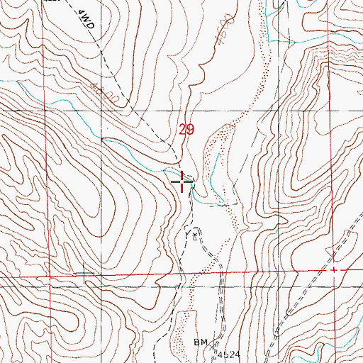 Topographic Map of Walker Canyon, NM