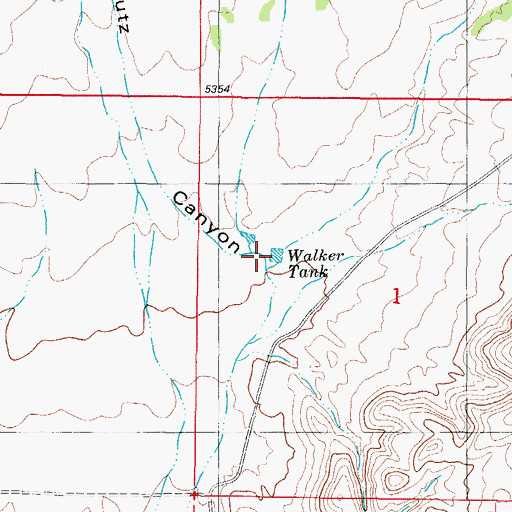 Topographic Map of Walker Tank, NM