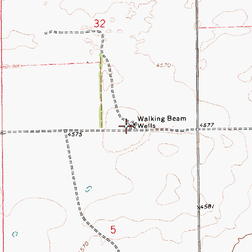 Topographic Map of Walkins Beam Wells, NM