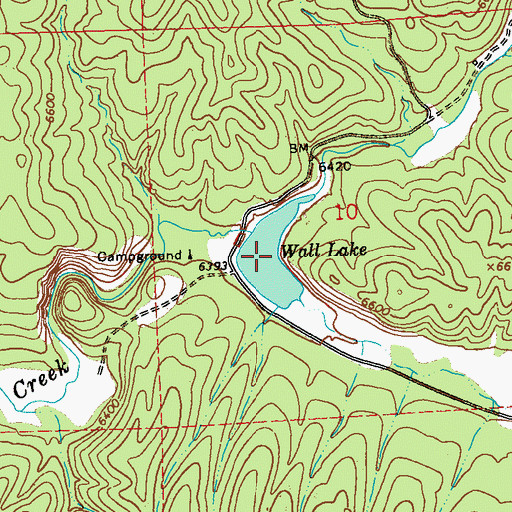 Topographic Map of Wall Lake, NM