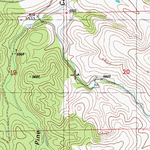 Topographic Map of Wallace Ranch, NM