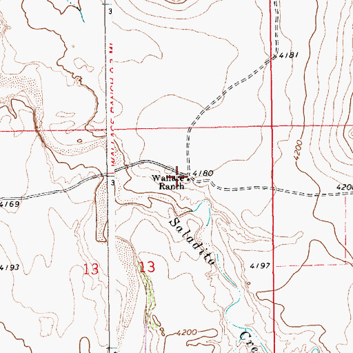 Topographic Map of Wallace Ranch, NM