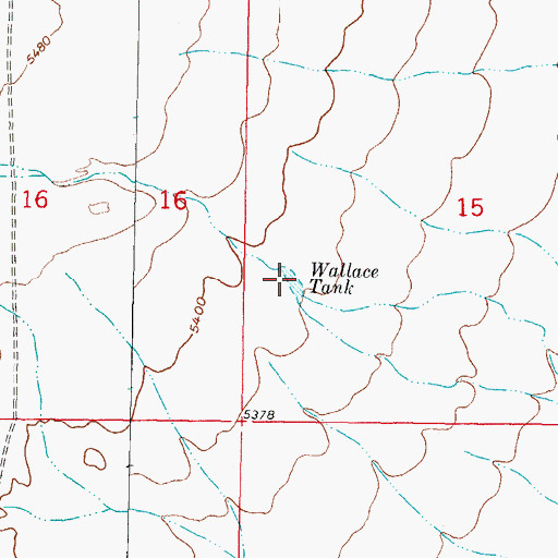 Topographic Map of Wallace Tank, NM