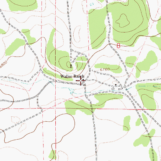 Topographic Map of Waller Ranch, NM