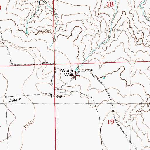 Topographic Map of Wallin Well, NM